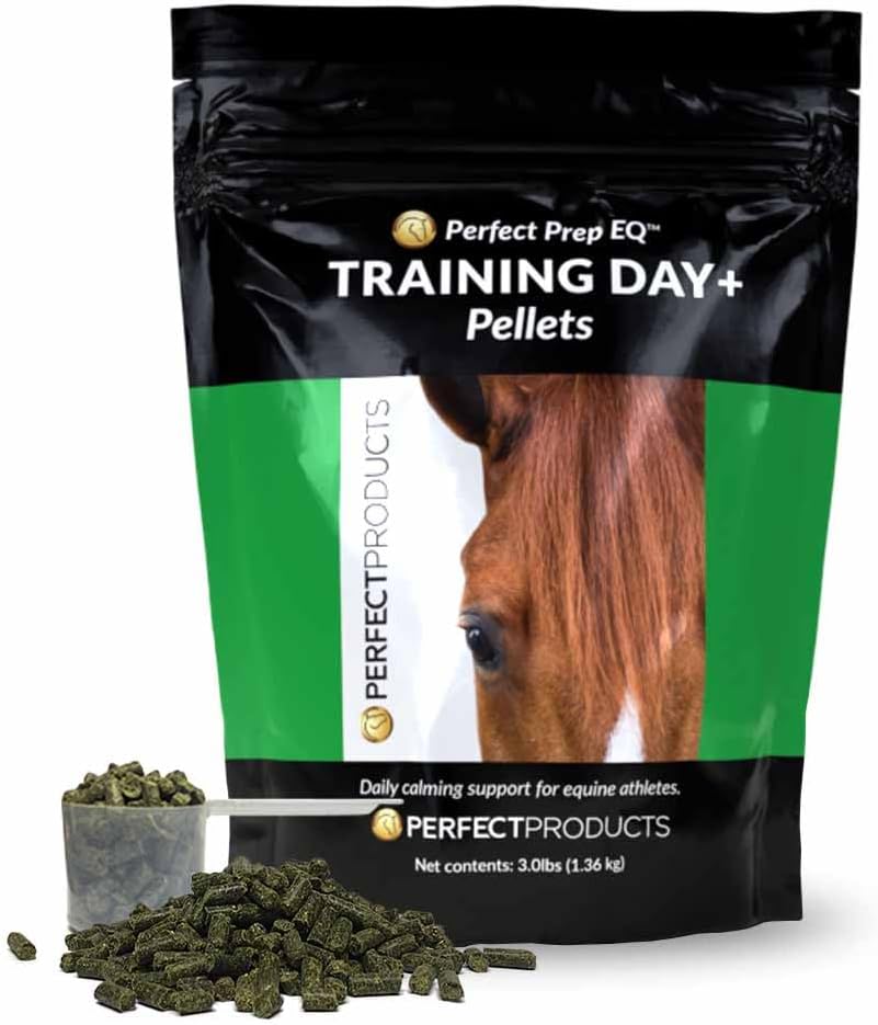 Täydellinen Prep EQ Training Day+ Pellettiä Näytä turvallinen hevosen Calming Supplement (3 lb)