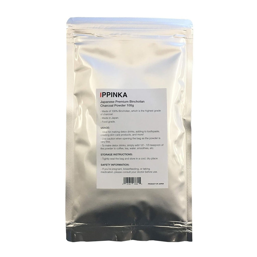 Japanilainen Premium Binchotan hiilijauhe 100g