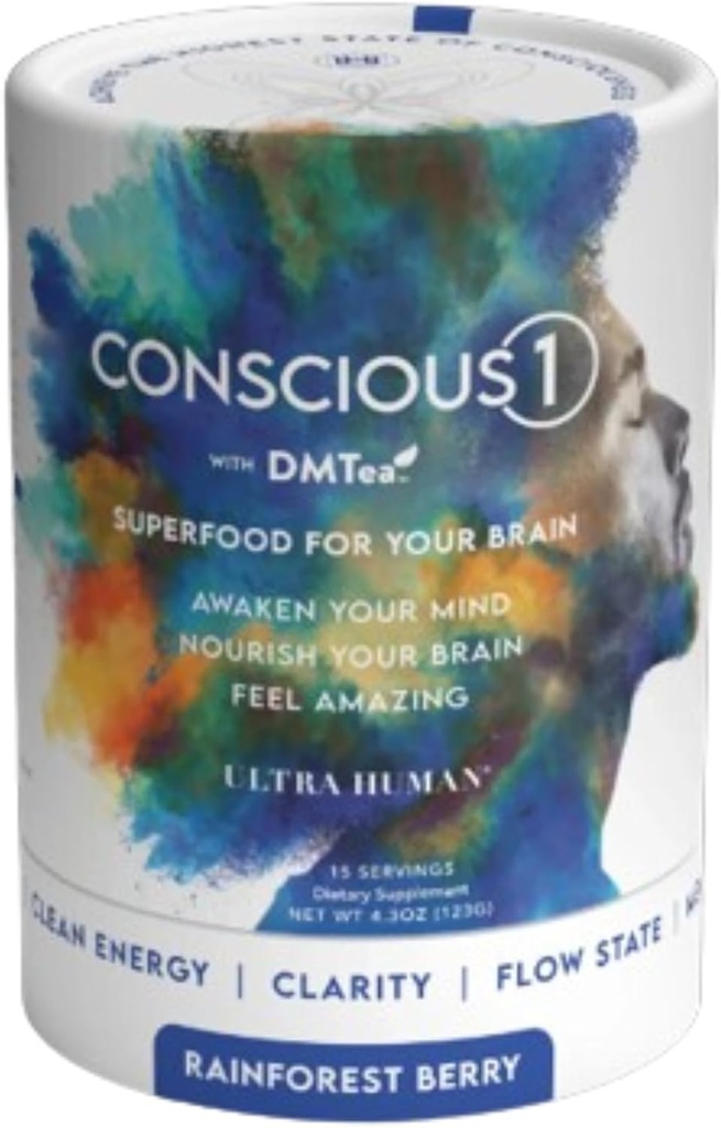 Ultra Human CONSSIOUS1 - Focus Boosting Superfood Blend - Rainforest Berry - 30 Tarjoilut (paketti 1)