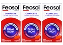 Feosol Bifera HIP & PIC Iron Supplement, komplett - 30 Caplets, Pack av 3