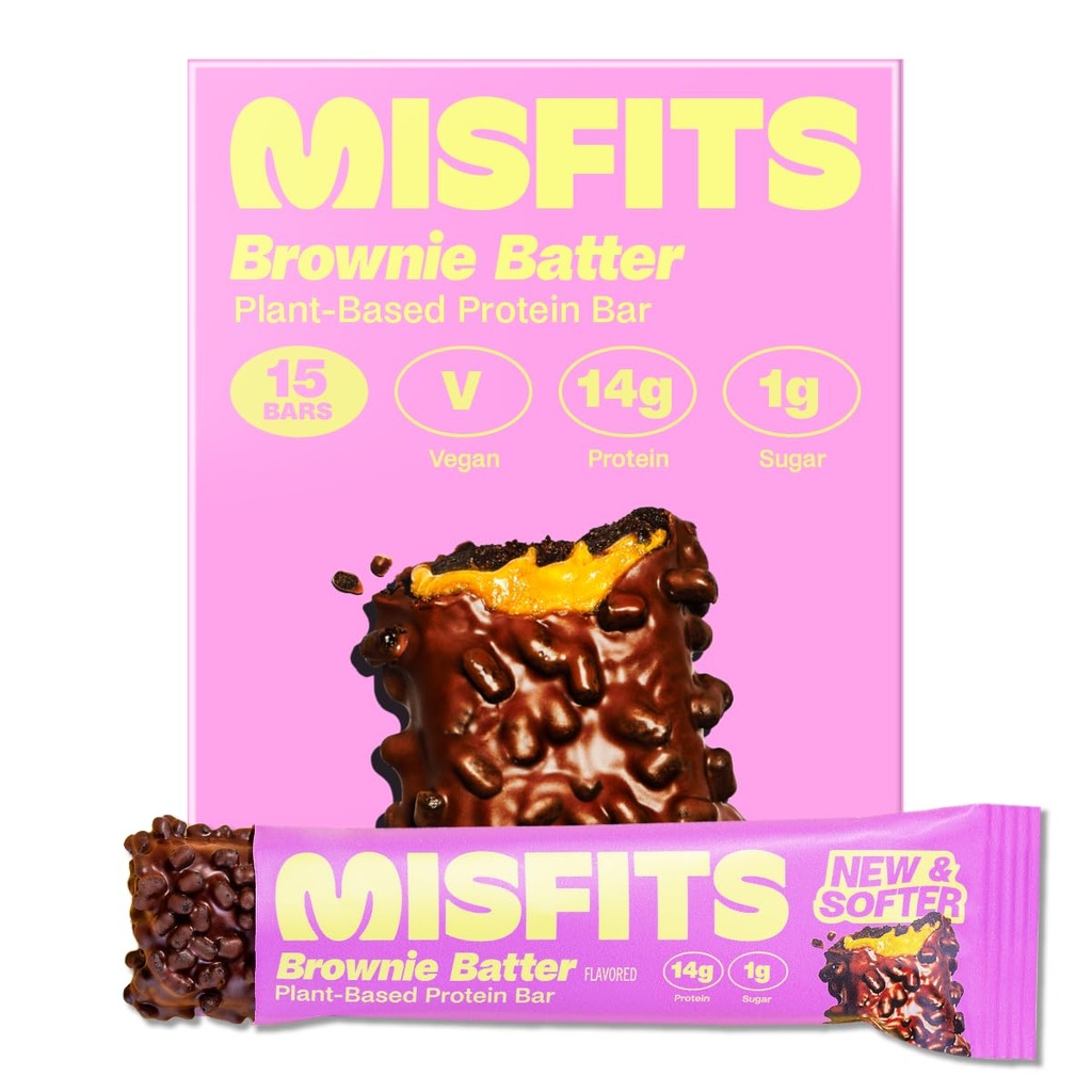Misfits Vegan Protein Baarit, Brownie Batter - Päivitetty resepti 