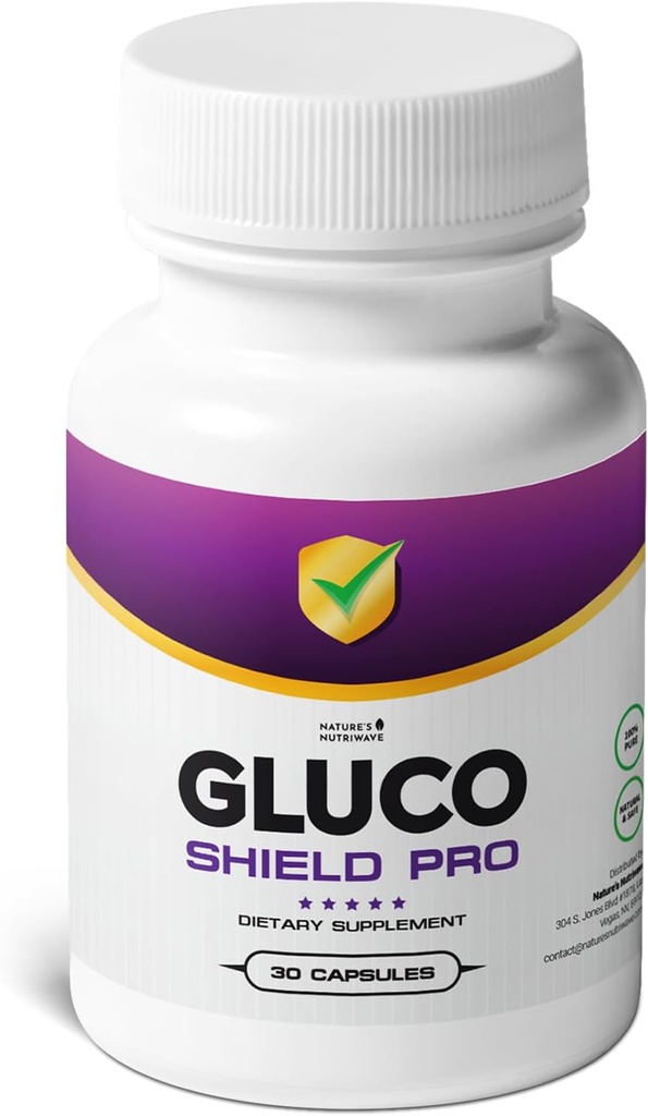GlucoShield Pro - Natural Supplement with vitamiins B1, B2, B6, Magnesium, Sinkki & Kalsium 
