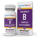 Superior Source Children?s B Complex C-vitamiini - Multivitamiini sydänterveyden tukea - Foolihappoa täydentää lapsille - Immuunituki Formula C-vitamiini - 60 Instant liuottaa tabletit