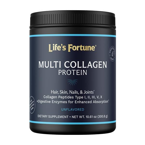 Multi Collagen Peptides Tyypit I, II, III, V & X Hydrolysed Protein Powder 