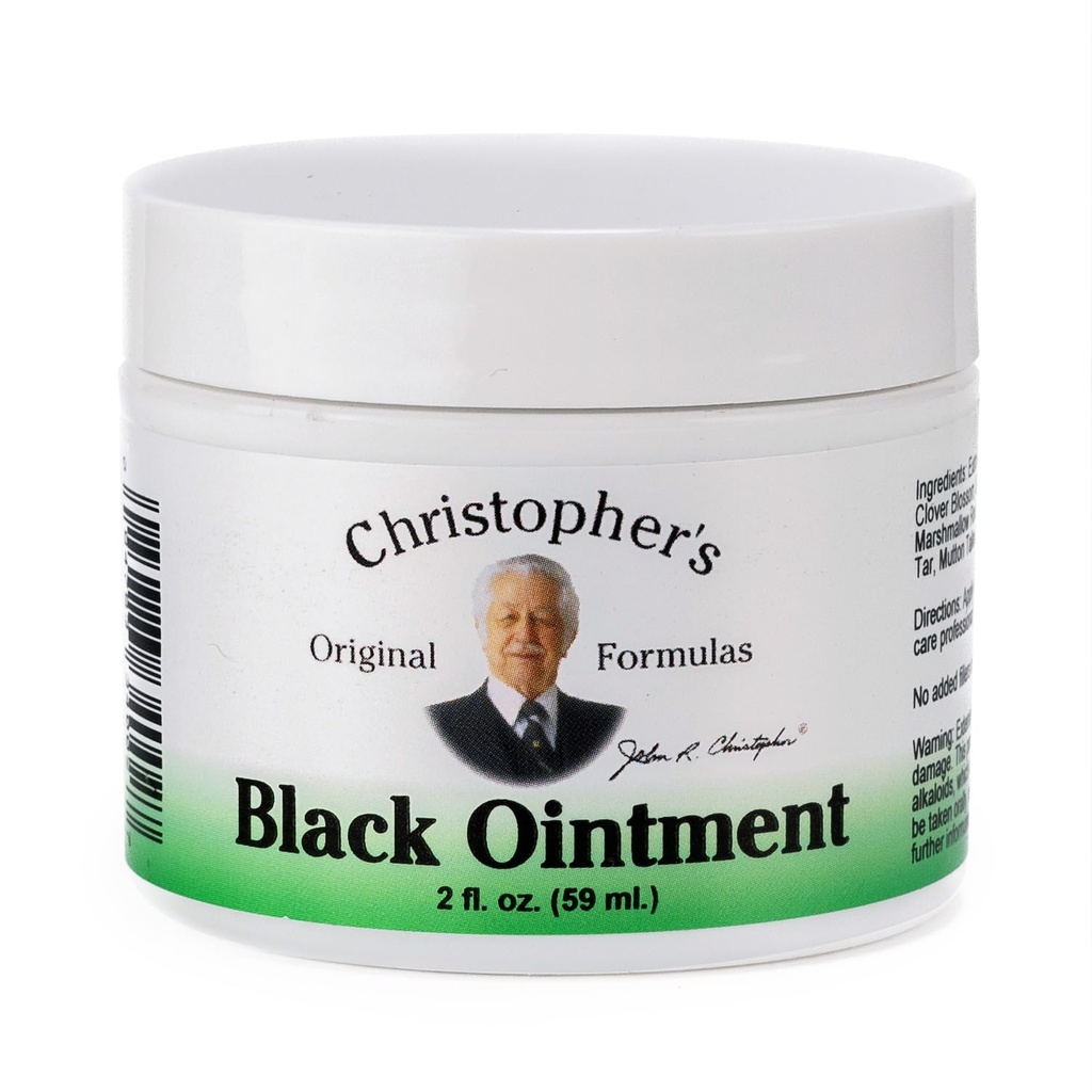 Christopher's Original Formula Black Drawing Voide, Luonnollinen kasviperäisten piirustus Salve Voide, 2 oz