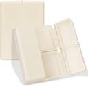 FYY Daily Pill Organizer, 7 Osat Kannettava pilleri tapauksessa Matka pilleri Järjestäjä,[Folding Design] Pilleri laatikko kukkaro tasku Hold vitamiineja, Cod Liver Oil, Lisäravinteet ja lääke-valkoinen