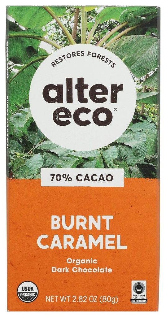 Alter Eco Choc Bar Drk Sltd Brnt Cr, 2.82 Oz (Pakkaus 12)