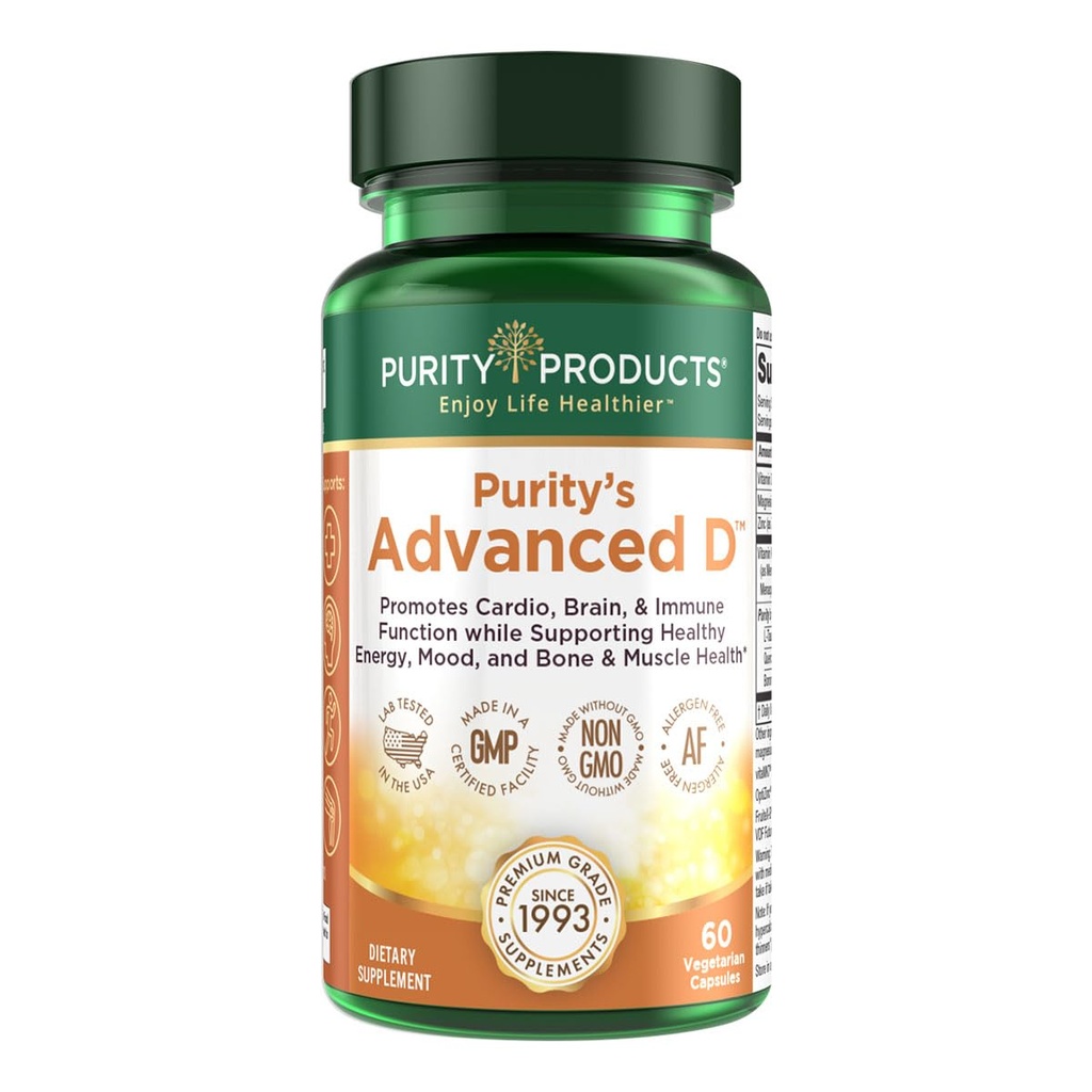 Puhtaus Tuotteet Dr. Cannell's Advanced D alkaen D3-vitamiini Super Formula - pakattu D-vitamiini, K2-vitamiini, sinkki, magnesiumsitraatti, Boron ja Tauriini - 60 kasvissyöjän kapselit