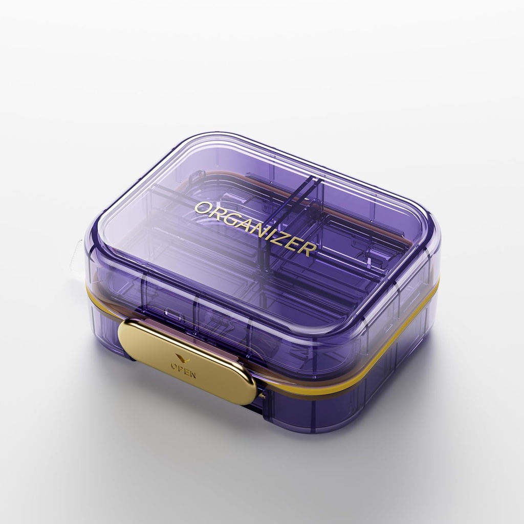 Bexeen Medicine Pill Organizer Travel Söpö pilleri Container Pieni pilleri laatikko laukku Mini pilleri tapauksessa Kannettava vitamiinin haltija Organizer Compact Matkan koko Lääkkeet Päivittäinen tasku apteekki täydentää