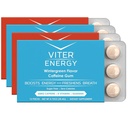 Viter energia kofeinoitu Gum 60mg kofeiini, B-vitamiinit, Guarana, sokeriton. (Variety, 12kpl, 4 pakkaus)