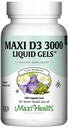 Maxi Health-vitamiini D3 3000 IU 75 mikrog D-vitamiinin täydentää terveille luut, hampaat, immuuni tuki - VIT D3 täydentää Helppo niellä ei-GMO, täydentää miesten ja naisten Kosher 180 geeliä