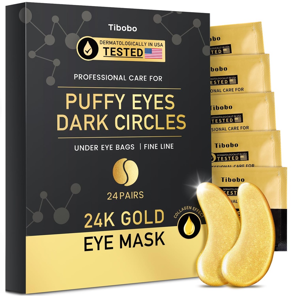Under Eye Patches (24 paria) - 24K Gold Eye Naamarit Rikastettu Runsas Collagen ...