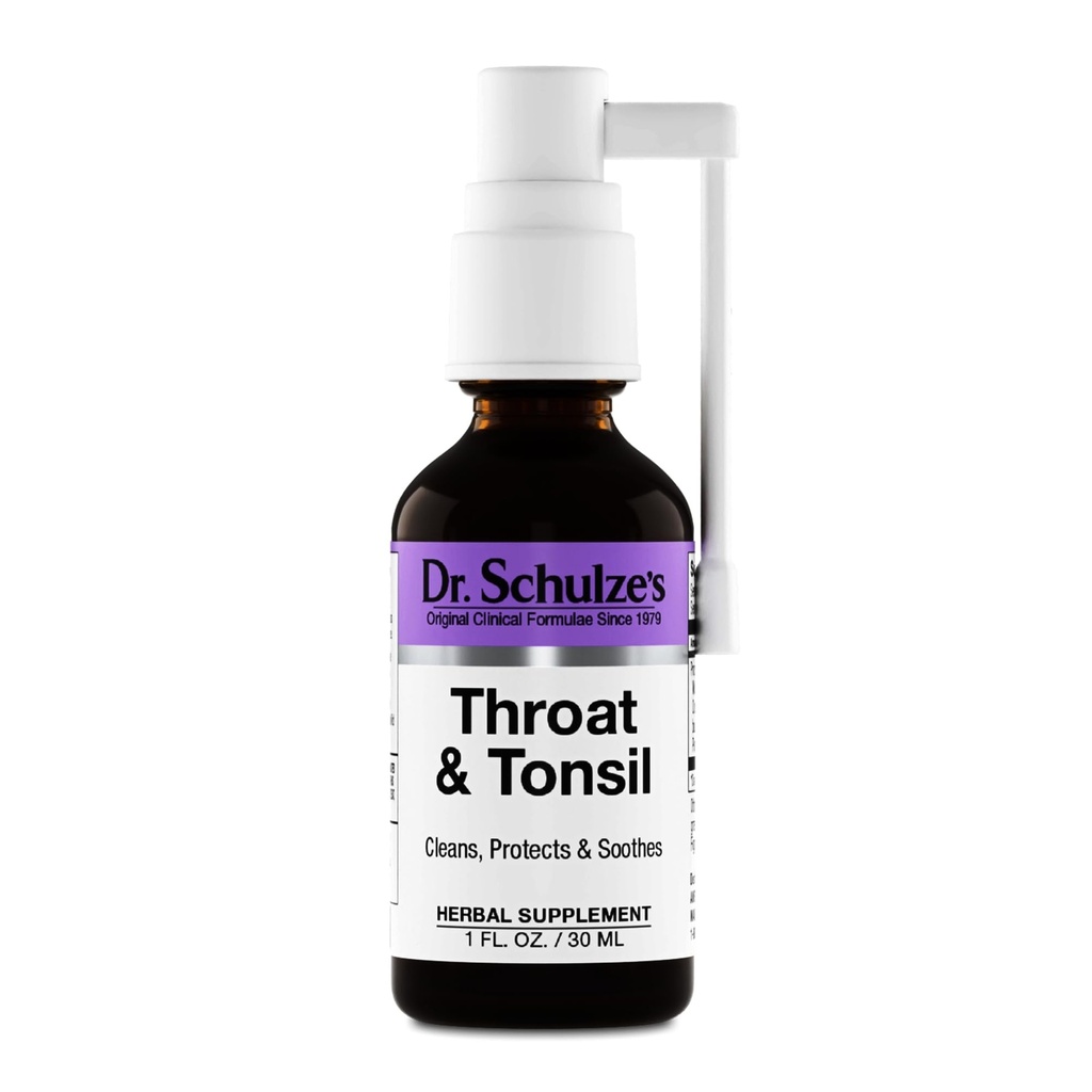 Tohtori Schulzen kurkku ja tonsil Cool, Soothe & Suojele kasviperäisten lisäravinteet Vegan & Kosher Tehokas & Tehokas & Tehokas Easy Spray Nozzle