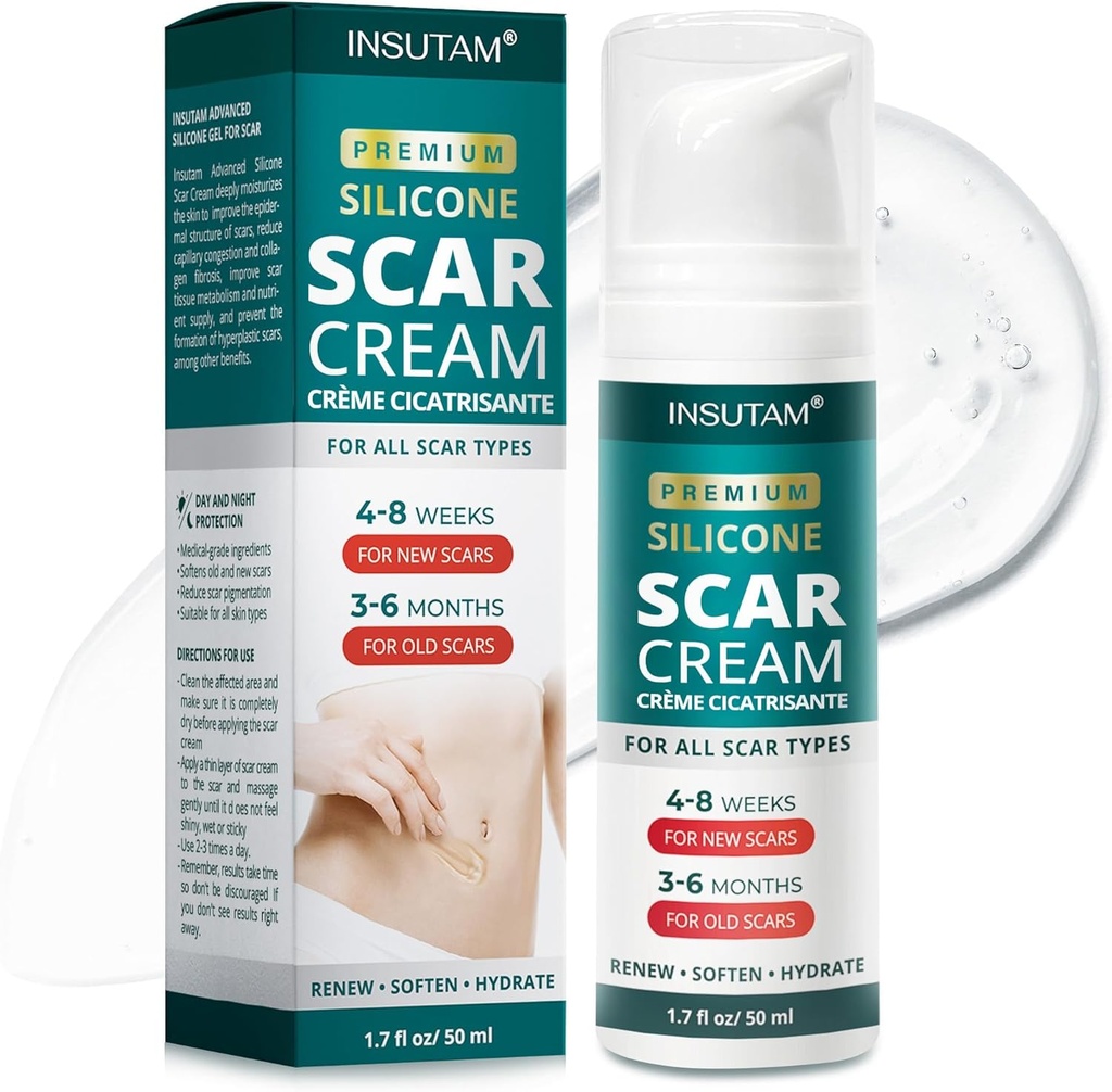 Silikoni arpi geeli ihon arvet: arpi poistaminen geeli 1,7 Oz (50 G) - miehille ja naisille ikä 20-45 jotka ovat harmillinen arpi reduce Scars aiheuttaa kirurgia, palovammat, tai kaljut - käyttöpäivä