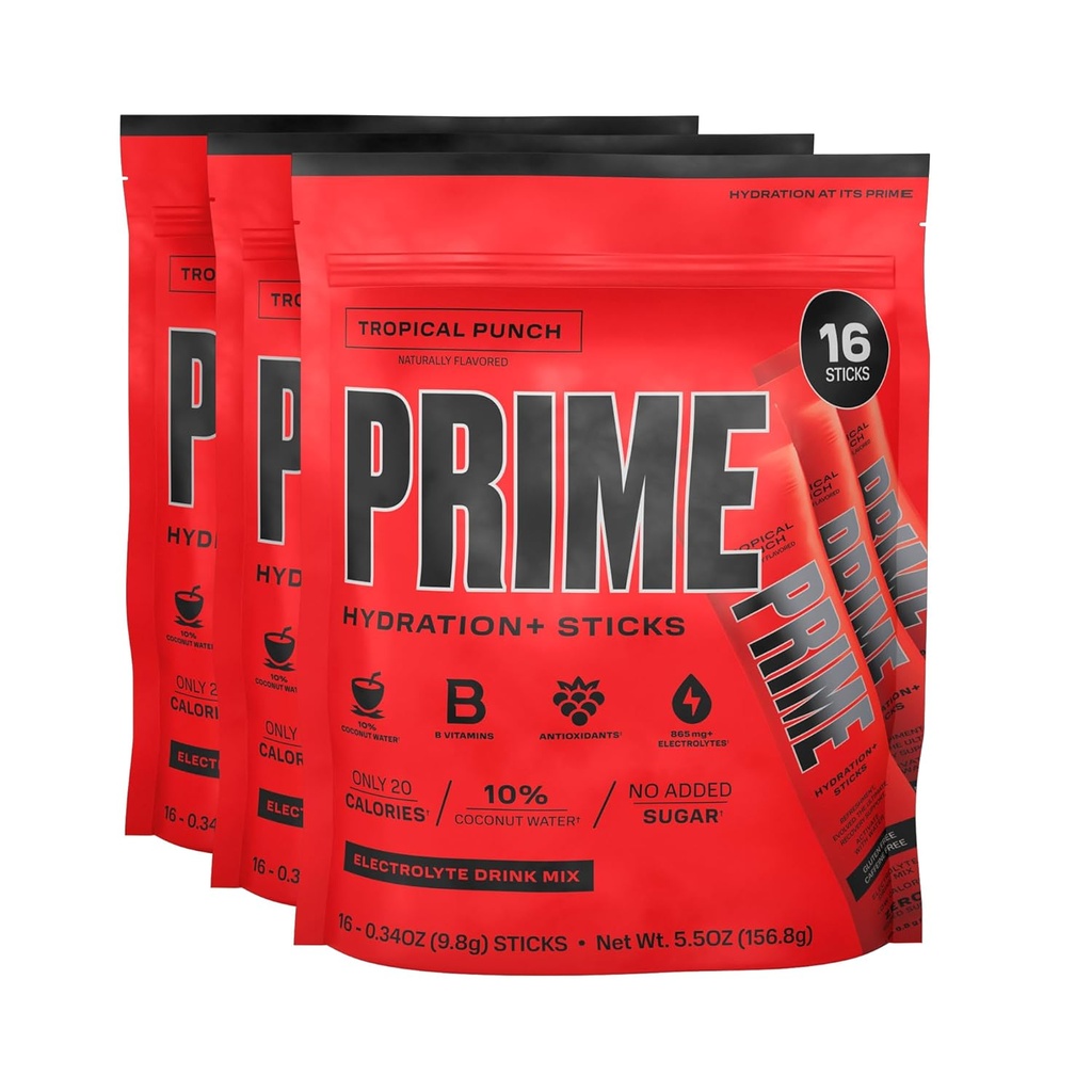 PRIME HYDRATION+ Sticks Tropical Punch 