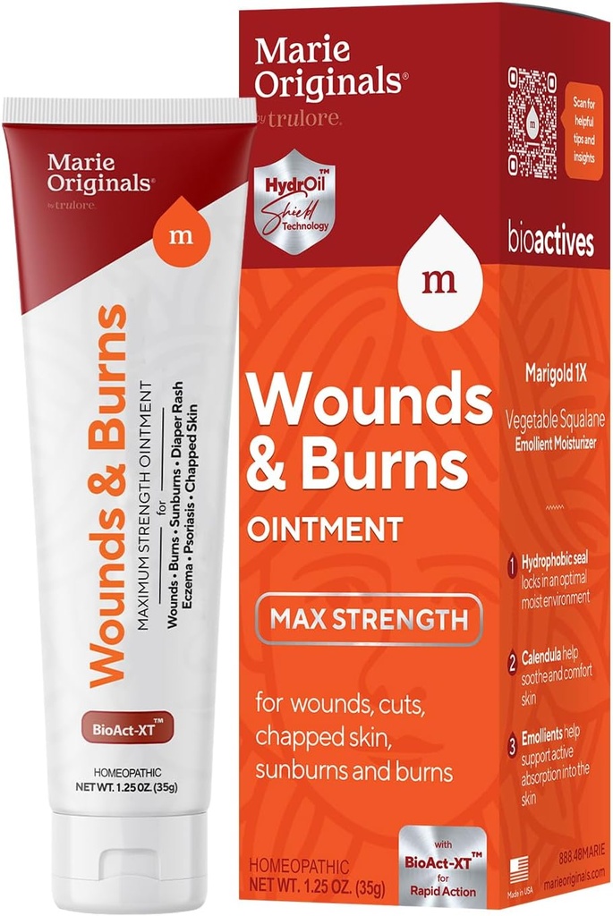Marie Originals All-Natural Skin Repair and Burn Cream Voide 