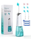 Nenän kastelujärjestelmä, langaton nenän huuhtelukone Sinus Relief & Nasal Care, Electric Neti Pot 6 vinkkejä ja 40 suolapakkaus Nenän kastelu Sinus Rinse System Kit aikuisten ja lasten