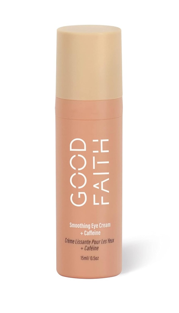 Smoothing Eye Cream med koffein - 0,5 fl. oz - Hjälper Hydrate & Brighten Dark Circles - Reducerar fina linjer - Vegan - Cruelty Free