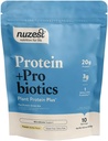 Nuzest - Protein + Probiotika - Gut Health - Superfood Powder Plant Protein Blend - 300g / 10,6 oz Pouch (10 portioner) (Franska Vanilla, 300g)