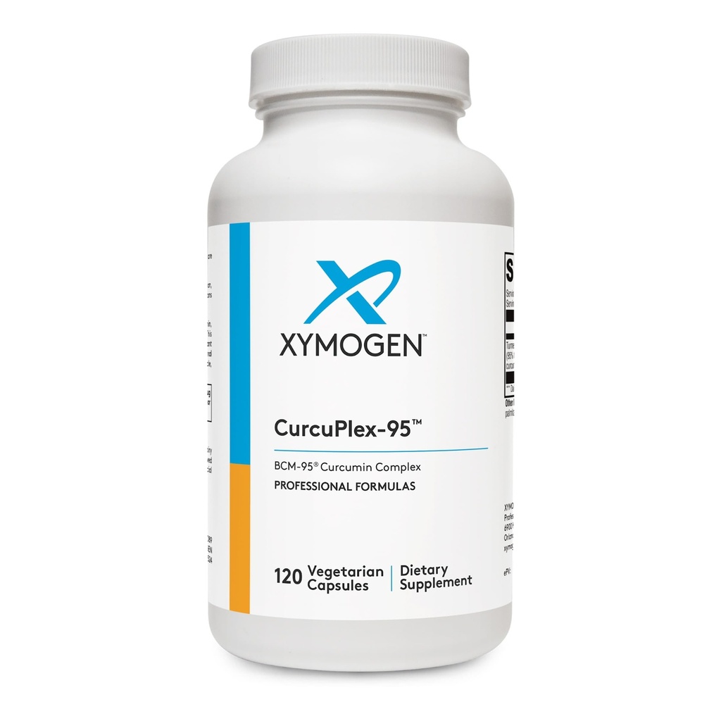 XYMOGEN CurcuPlex-95 - Turmeeric Curcumin lisäravinteet tehostettu biologinen hyötyosuus - Päivittäinen aivojen tuki täydentää (120 vegaaninen Turmeerinen kapselit)