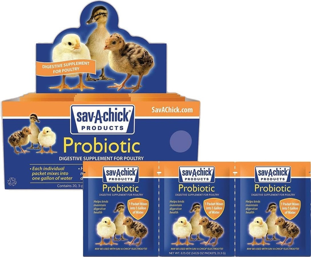Sav-A-Chick Probiootti 3 pakkausta .17oz
