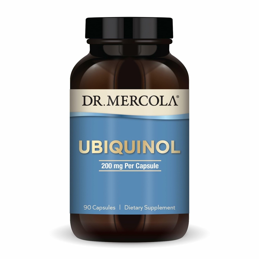 Mercola Ubiquinol, 90 tarjoilua (90 kapselia), 200 mg per kapseli, ravintolisä, tukee energian tuotantoa, ei-GMO