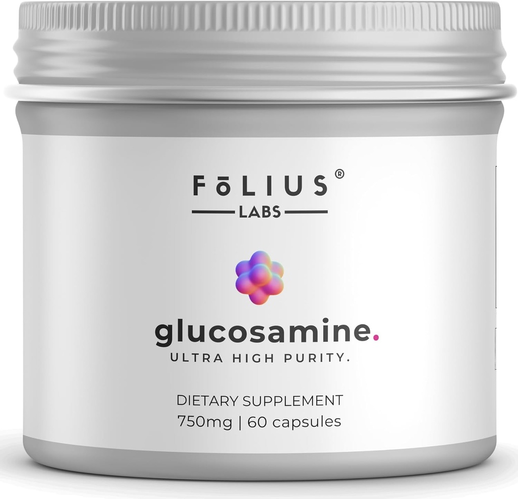Glukosmin sulfat kaliumklorid 750mg för hälsosamma gemensamma, ben och brosk - Gemensamt stöd tillskott för män och kvinnor (60 kapslar)