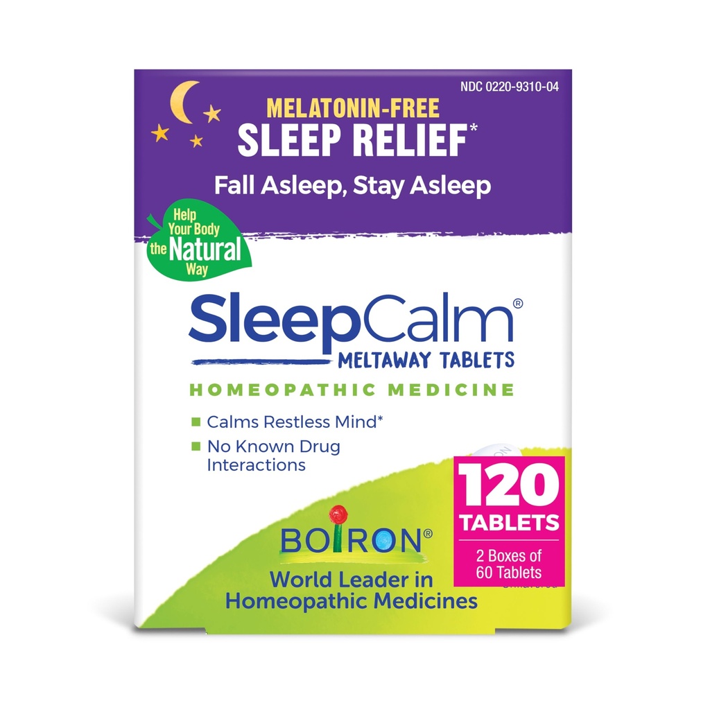 Boiron SleepCalm Sleep Aid for Deep, Rentouttava, Rentouttava Yöunet - Melatoniinivapaa ja Non Habit-Foming - 60 Count (paketti 2)