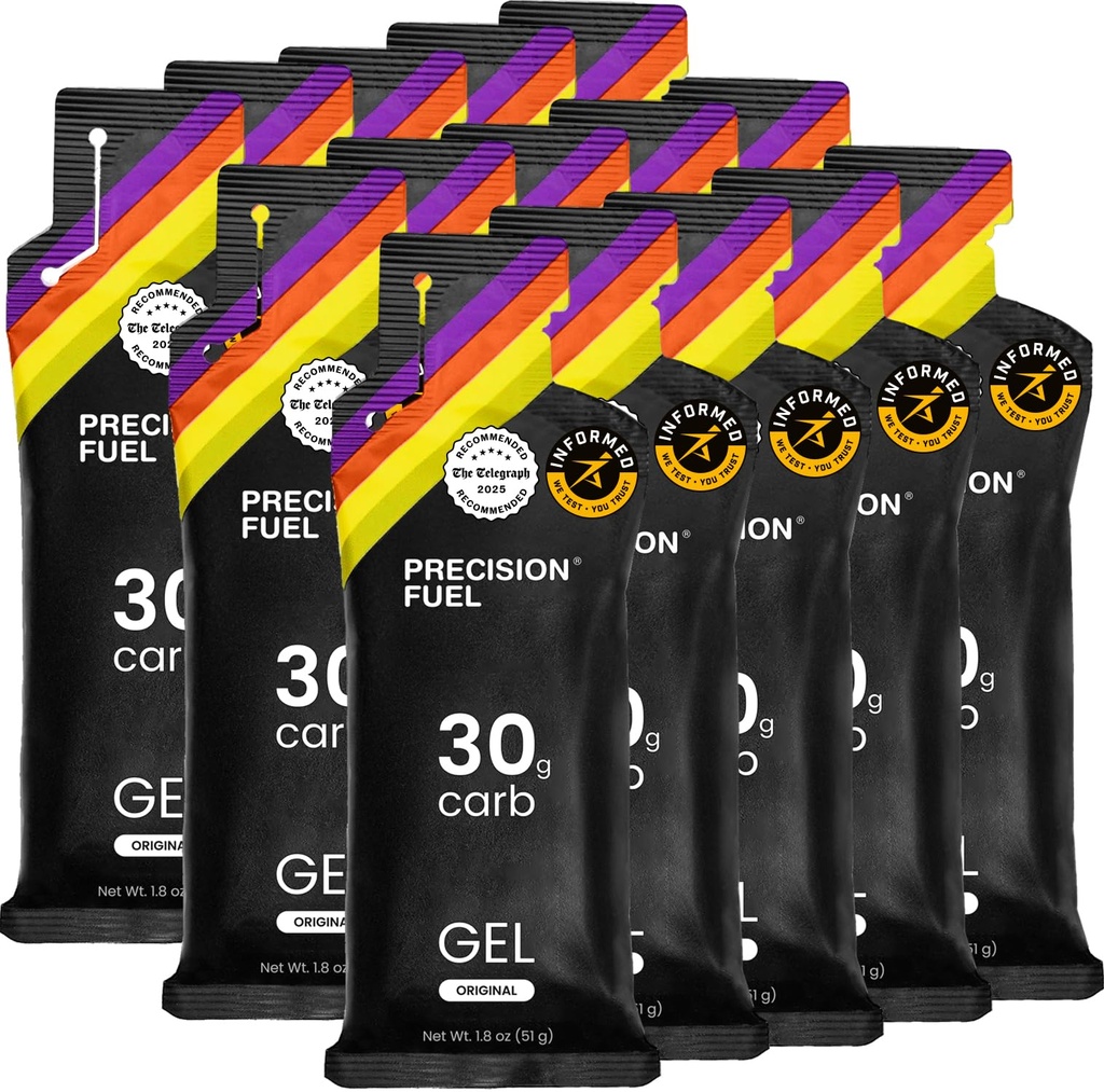 Tarkkuus Fuel 30 Energy Geels - Lievä, neutraali Flavour Running geelit Endurance Urheilijat, 30g Hiilihydraattia, Helppo digest, täydellinen käynnissä ja pitkäikäinen urheilu (paketti 15)