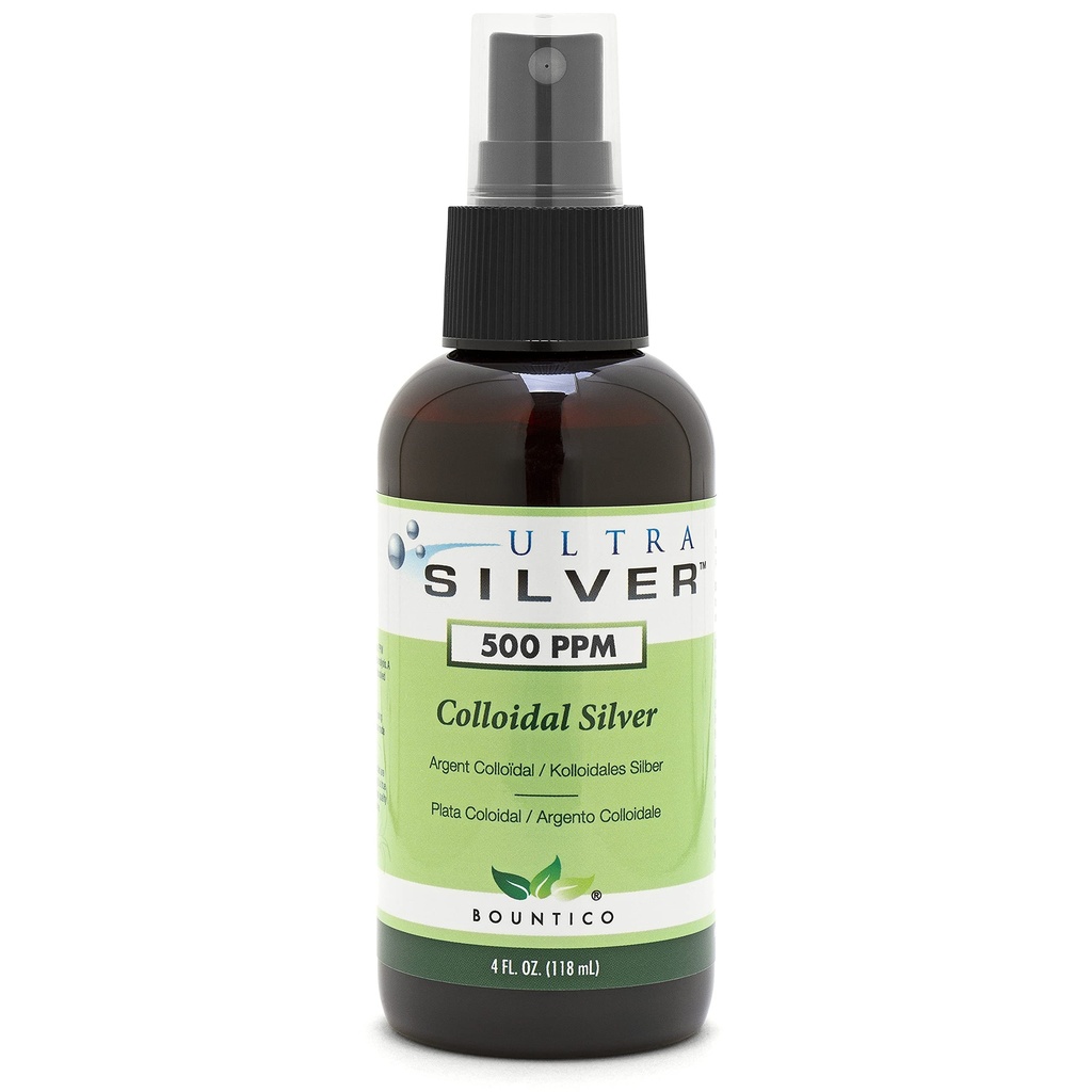 Ultrahopeakolloidinen hopea 500 PPM 4 Ounce ...