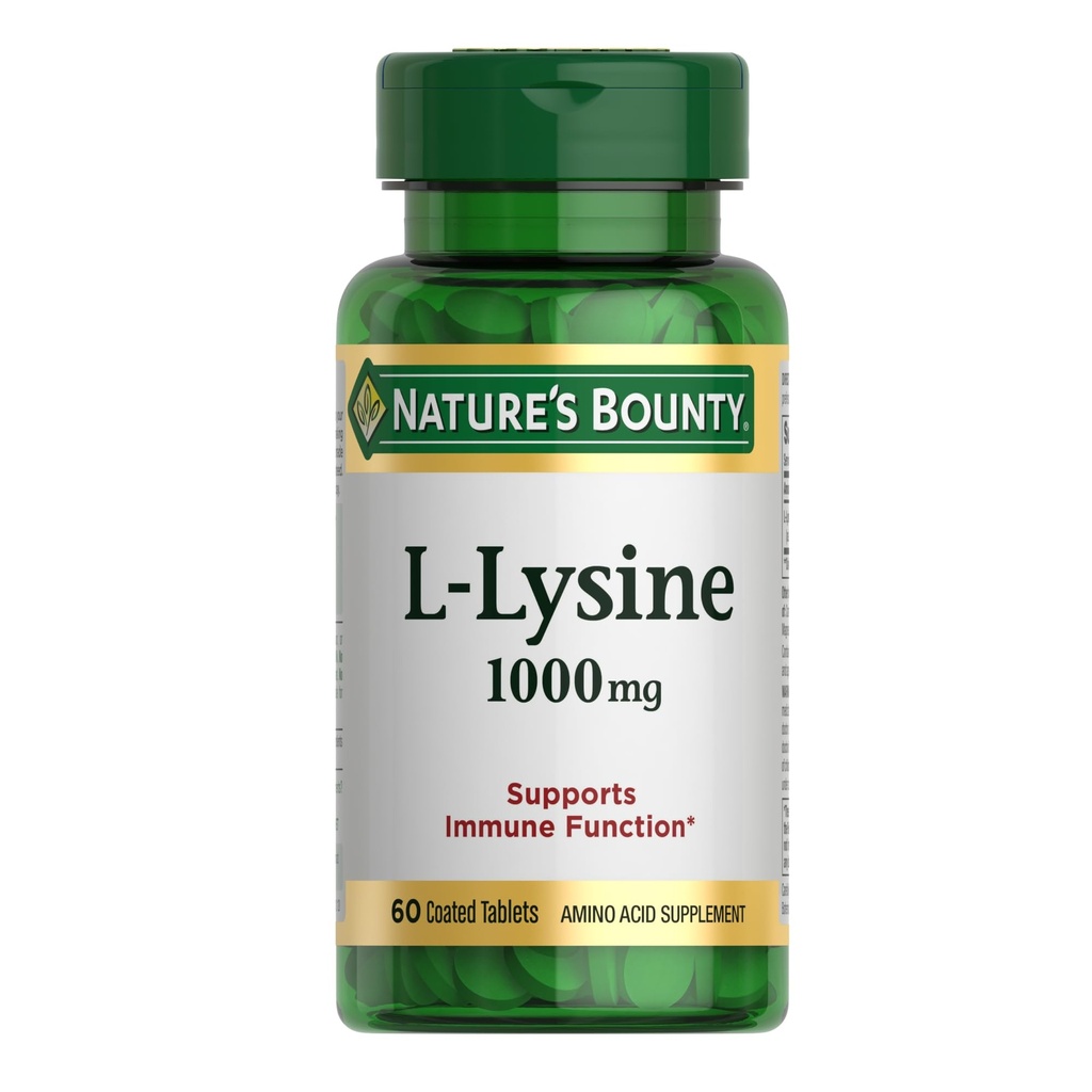 Luonnon Bounty L-Lysine 1000 mg, 60 tablettia (pakkaus 3)