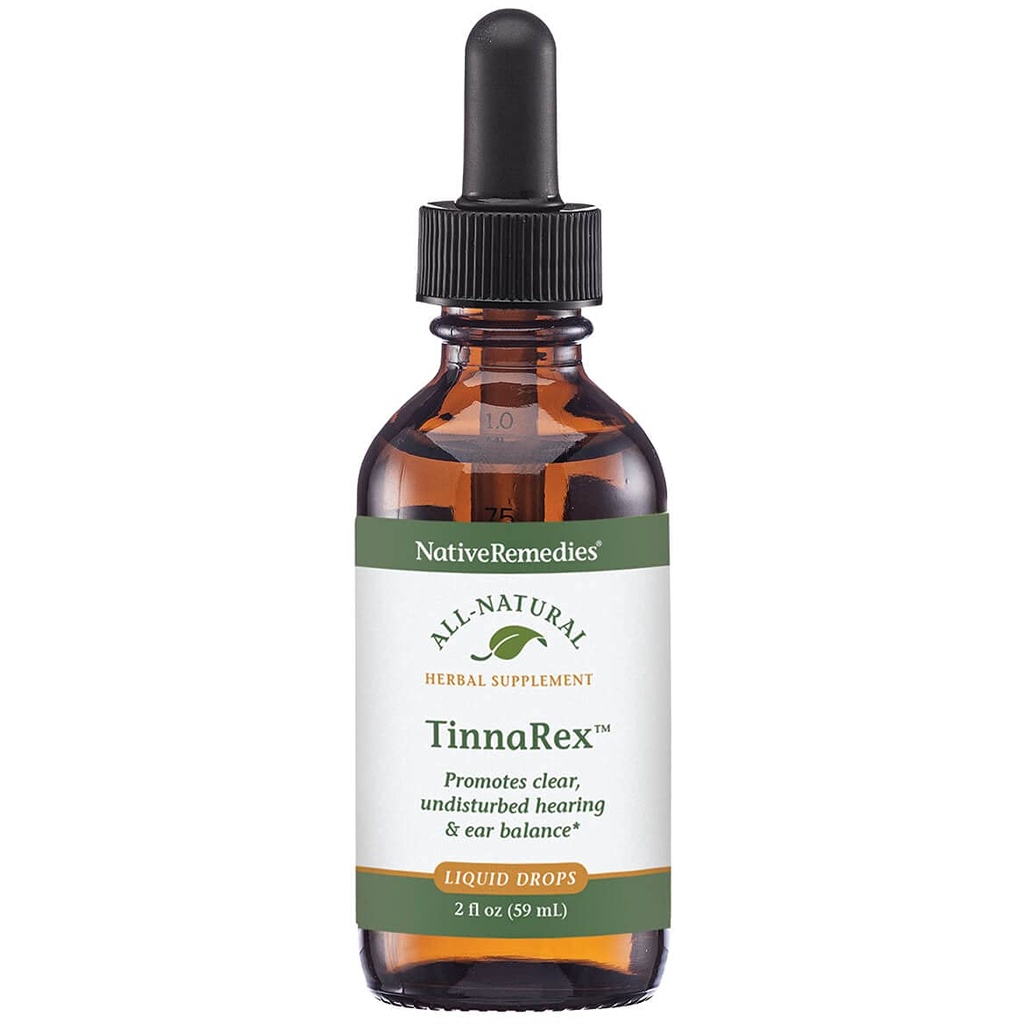 Native Remedies TinnaRex - Kaikki luonnolliset kasviperäiset lisäravinteet Edistävät selkeää ja häiritsemätöntä kuuloa - tukee korvarakenteita, äänen johtumista ja kulkua - 59 ml