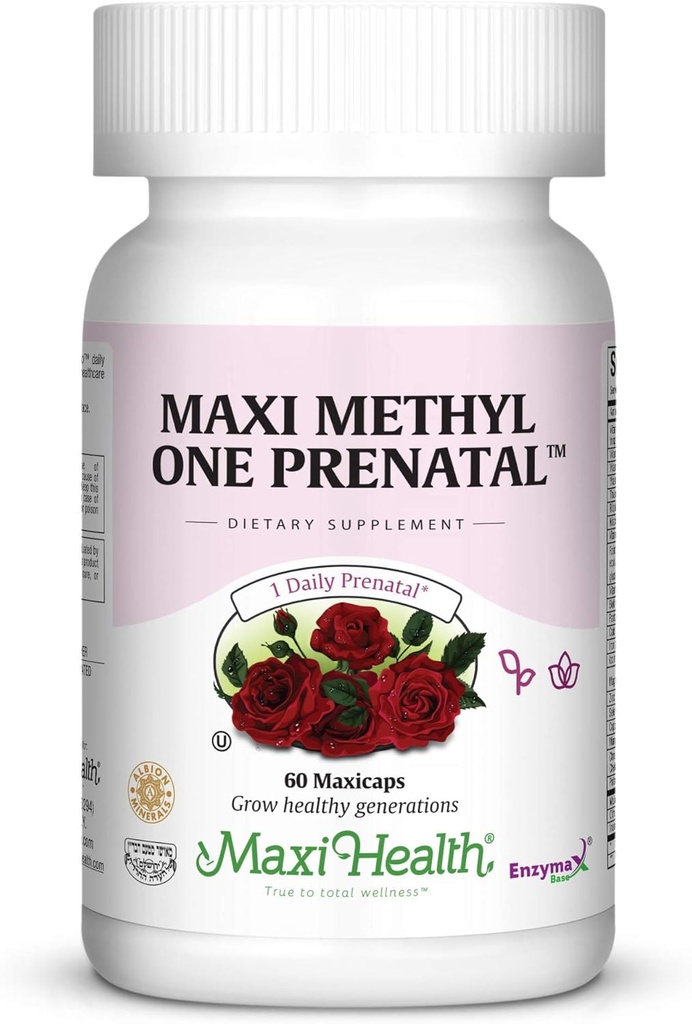 Maxi One per päivä Formula methylated Folate ja hellä rauta, 60