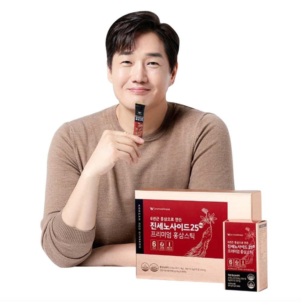 K-Herb Premium Korea Red Ginseng Sticks Liquid Portable Sticks Korean Red Ginseng Extract Ei säilöntäaineita (Ginsenosidi 25mg 60P)