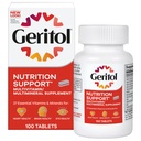 Geritol, Multivitamin Supplement, Innehåller B-Vitaminer, Antioxidanter, Vitaminer C, E & D och Järn, 26 Vitaminer och mineraler, Glutenfri, Icke-GMO, Inga konstgjorda sötningsmedel, 100 tabletter