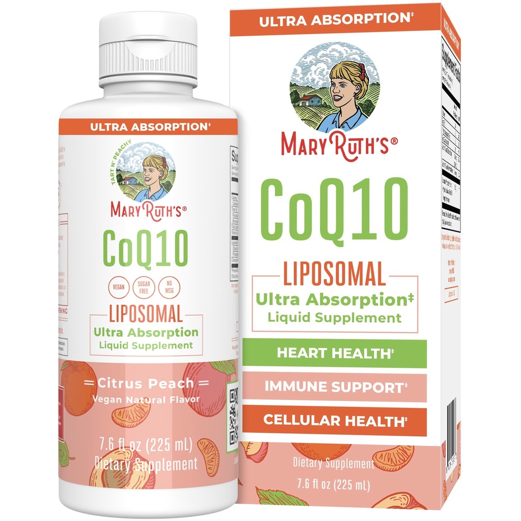 MaryRuth Organics Liquid Vitamiini Coenzyme Q10 Heart Health Mitokondrioiden tuki ja immuunijärjestelmä