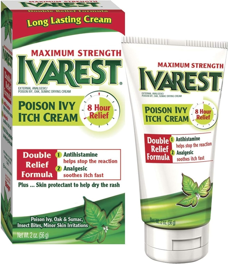 Ivarest 8 tunnin maksimi vahvuus Anti - kutiaa Cream - 2 Oz / Pack, 2 pakkaus