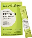 Gurkmeja Curcumin Recover Powder - Blueberry Lime, 14ct Box - 400mg Optimized Curcumin, Pomegranate, Red Grape - Hjälper till att minska ockasionell trötthet - Vegan, 14 portioner