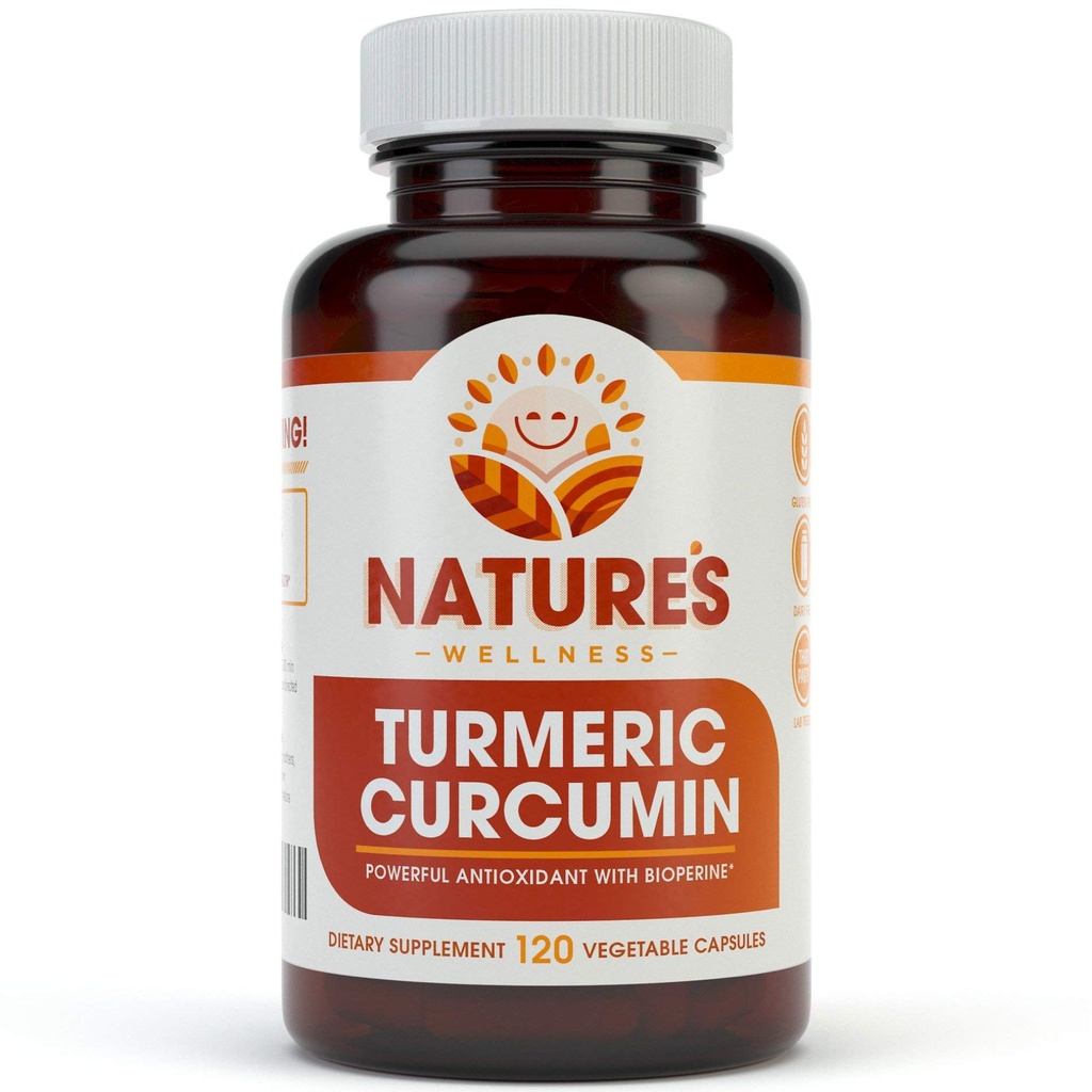 1600mg Organic Turmeric Curcumin w/Bioperiine and Black Pepper 