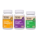Renzo Vitamins Immunity Builder Bundle - Vitamin C med Elderberry & Zink för Immune Support, Picky Eater Kids Multivitamin och Vitamin D3