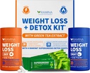 Ultimate Weight Loss Kit - 30 Day & Nighttime Detox Shots - Metabolism Booster & Appetite Control - Kosttillskott för kvinnor och män - Fat Burning & Weightloss Pills, Fat Burner & Appetite Suppressant