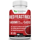 Red Yeast Rice Extract 1400mg Supplement 180 greve | Behålla hälsosamt kolesterolnivåer | Stöder kardiovaskulär och blodcirkulation för hälsosamt hjärta, matsmältning, vikthantering och övergripande hälsa