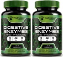 Dgestive Enzymes with Probiootit ja prebiootit, 450 mg, 5 miljardia PMY - Pure Super Digestion Kapselit - Dgestive Enzymes for Women & Men Tuki Digestion & Gut Health - 120 Count (Pack of 2)