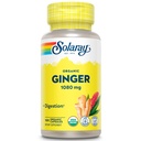 SOLARAY Luomu inkivääri 1080 mg - Luomu inkivääriä lisäravinteet - lievittää pahoinvointia ja oksentelua liittyvät Motion Pahoinvointi, tukee yhteistä terveyttä - Vegan, Non Drowsy, 60 päivän takuu, 50 tarjoilua