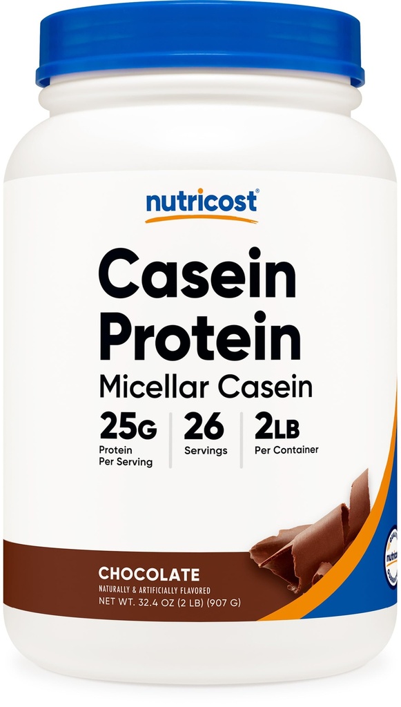 Nutricost Casein Protein Powder 2lb Suklaa - Micellar Kaseiini, Gluteeniton, ei-GMO