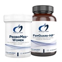 Designs for Health Hot Flash & Vaginal Tuki Probiootti Bundle - FemGuard-HF (60 kapselia) auttaa Diminish Mild Menopause Hot Flashs + ProbioMed Naiset (30 kapselia) Gut & Vaginal Probiootti