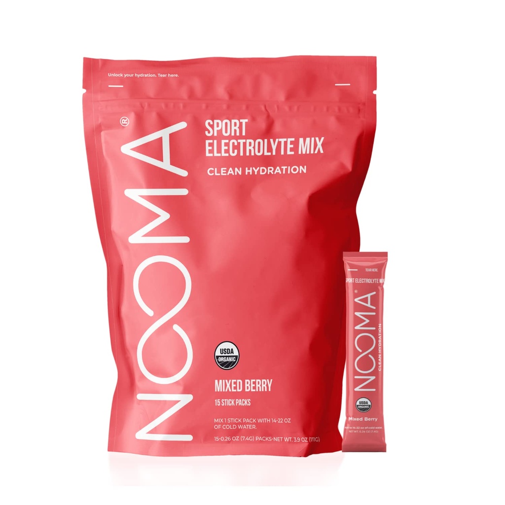 NOOMA Organic Sport Hydration Mix ... Hydratuspakkaukset, joissa ei ole lisättyä sokeria...