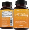 D3-vitamiini 5000 IU Softgels (125 mikrog), 30 Softgels - High Potency-vitamiini D-lisäravinteet terveelle immuunitoiminnolle, luut ja lihakset - valmistettu orgaanisella nestemäisellä kookosöljyllä