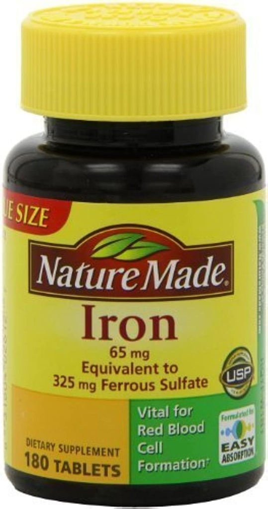 Nature Made Iron, 65 mg, Nature Made