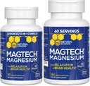 Natural Stacks Magtech Magnesium Value Bundle - 3 Forms of Magnesium - Med Magtein L-Threonate - Stöder Avkoppling och Hjärnhälsa * - 270 Totala kapslar